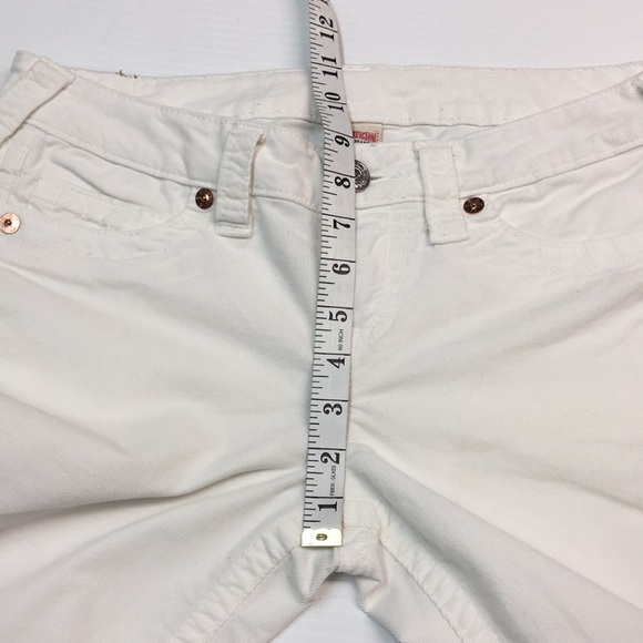 True Religion Women Shannon White Slim Fit Soft Corduroy Pant. Sz 29 - Picture 9 of 11
